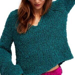 Free People Sand Dune Sweater in Green